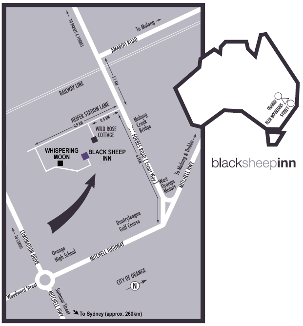 Black Sheep Inn Map